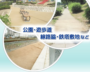 公園・遊歩道・線路脇・鉄塔敷地など